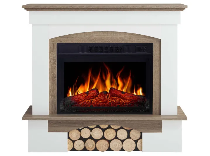Каминокомплект ArtiFlame Woodley AF23S белый / дуб серый