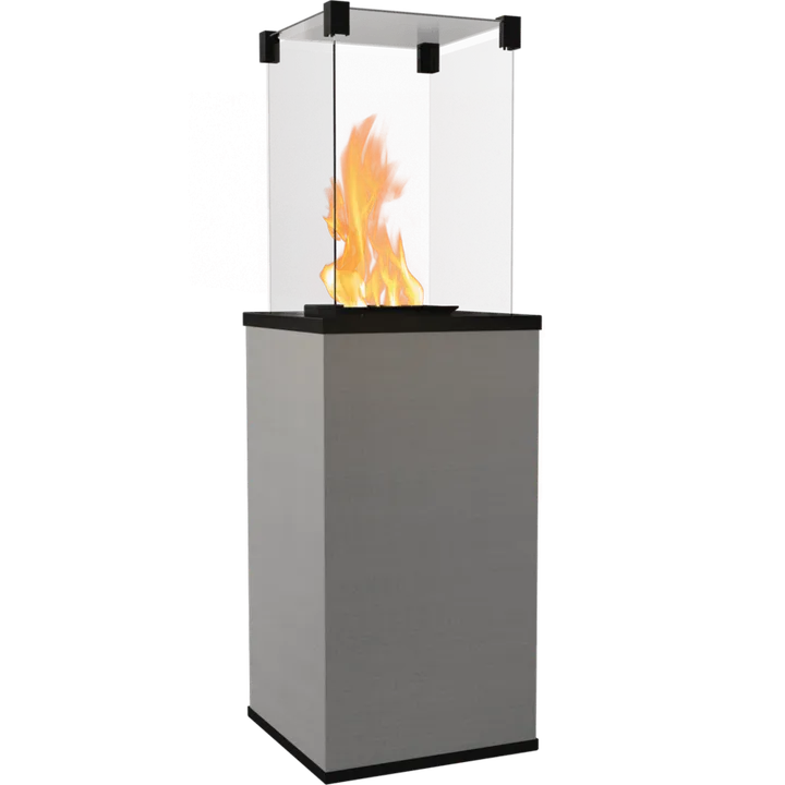 Газовый обогреватель Kratki PATIO MINI керамогранит FILO ARGENTO - ручное управление