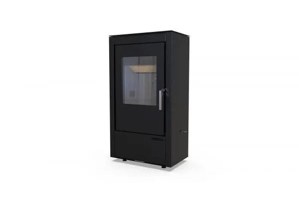 Польська піч на дровах до 60 м² сталева Defro Home VIVA чорна 6 кВт (1006х544х325 мм)