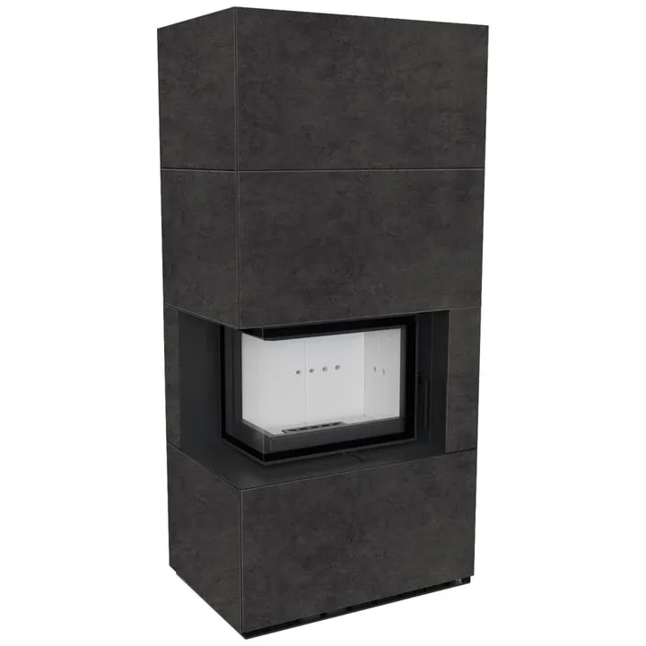FLOKI BOX левый 8 kW Ø 160 в корпусе ZIMBABWE NERO
