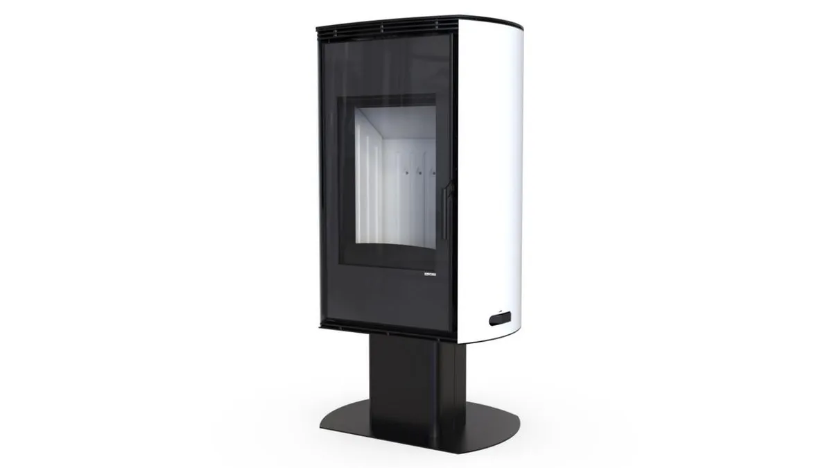 Польская печь на дровах до 90 м² стальная Defro Home DEA TOP Белый 9 кВт 1186х601х531 мм