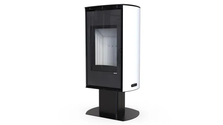 Польська піч на дровах до 90 м² сталева Defro Home DEA TOP Білий 9 кВт 1186х601х531 мм