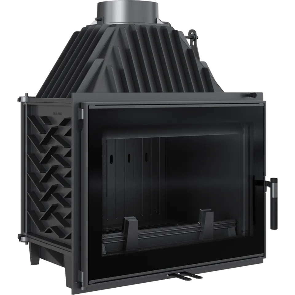 Польська камінна топка на дровах до 120 м² чавунна Kratki ZOSIA ECO 12 (12 кВт) 700х480х848 мм