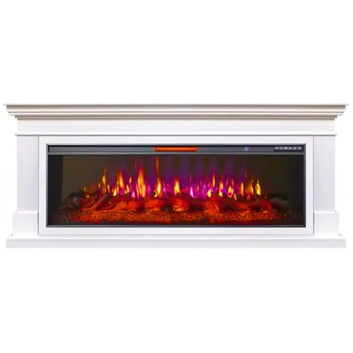 Електричний камінокомплект ArtiFlame Sacramento AF50 білий б'янко (76.8 х 170.5 см), зі звуком