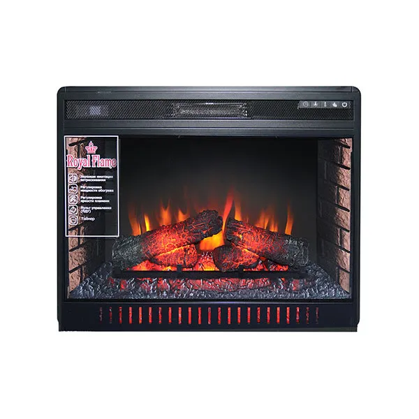 Электрокамин с обогревом, звуком и эффектом пламени декоративный Royal Flame Vision 30 EF LED FX черный встроенный