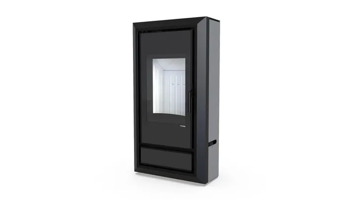 Польська піч на дровах до 90 м² сталева Defro Home IGNIS сіра 9 кВт (1139х600х398 мм)