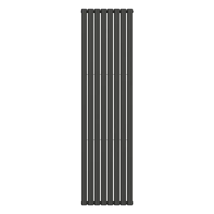 Вертикальний радіатор Ellipse Double 480х1800-8, anticor, чорний муар