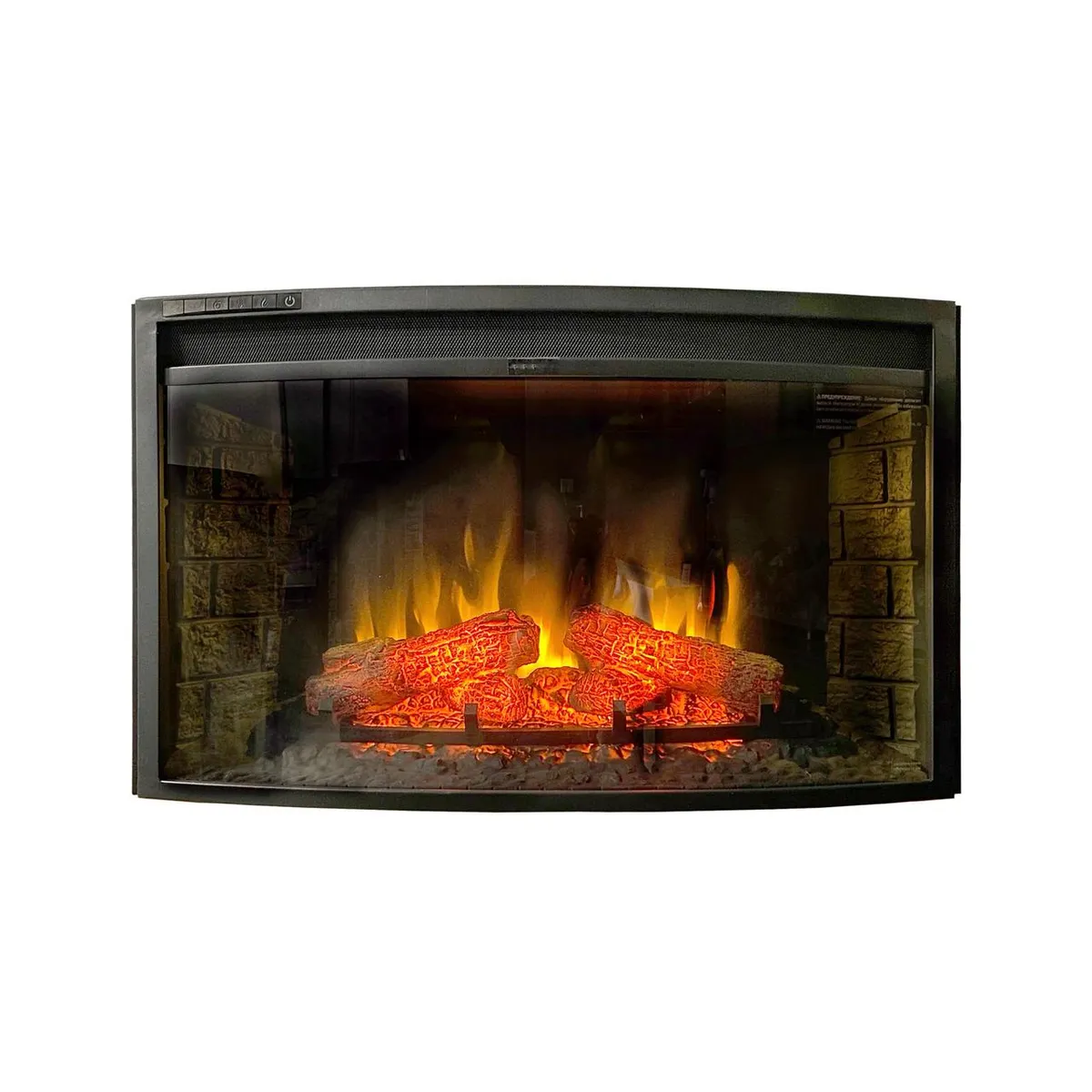 Электрокамин с обогревом, звуком и эффектом пламени декоративный Royal Flame Panoramic 33W LED FX N черный встроенный