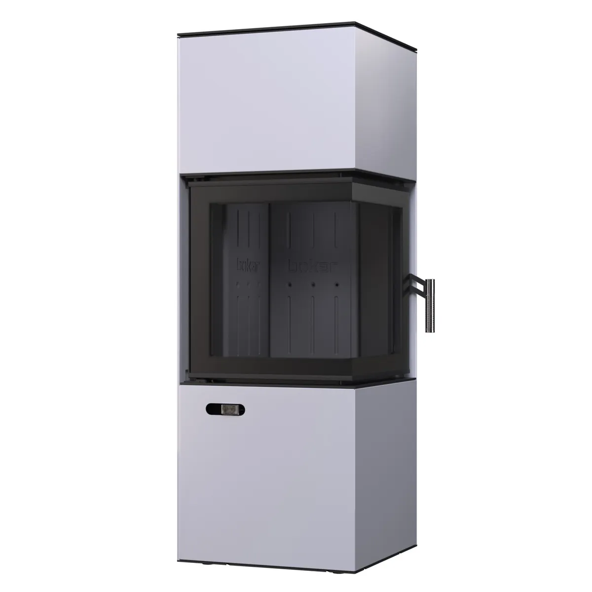 Стальная печь BOKAR Forum (9,2 kW) Black Ceramtex white
